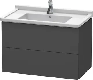 Duravit L-Cube Servantskap m/2 skuffer 820x558x469 mm, Grafitt Matt