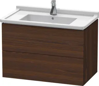 Duravit L-Cube Servantskap m/2 skuffer 820x558x469 mm, B&#248;rstet Valn&#248;tt