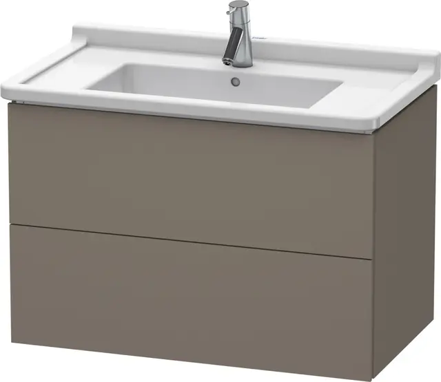 Duravit L-Cube Servantskap m/2 skuffer 820x558x469 mm, Flanellgrå Matt 