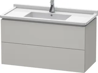 Duravit L-Cube Servantskap m/2 skuffer 1020x558x469 mm, Betonggr&#229; Matt