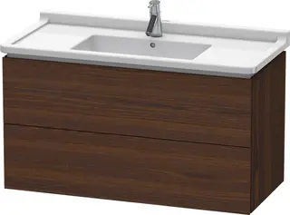 Duravit L-Cube Servantskap m/2 skuffer 1020x558x469 mm, B&#248;rstet Valn&#248;tt