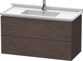 Duravit L-Cube Servantskap m/2 skuffer 1020x558x469 mm, B&#248;rstet M&#248;rk Eik