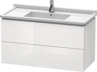 Duravit L-Cube Servantskap m/2 skuffer 1020x558x469 mm, Hvit H&#248;yglans Lakk