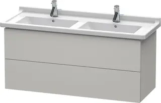 Duravit L-Cube Servantskap m/2 skuffer 1220x408x469 mm, Betonggr&#229; Matt