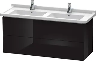 Duravit L-Cube Servantskap m/2 skuffer 1220x408x469 mm, Sort H&#248;yglans