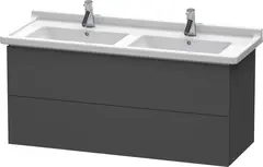 Duravit L-Cube Servantskap m/2 skuffer 1220x408x469 mm, Grafitt Matt
