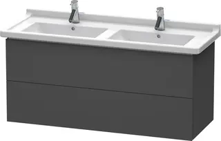 Duravit L-Cube Servantskap m/2 skuffer 1220x408x469 mm, Grafitt Matt