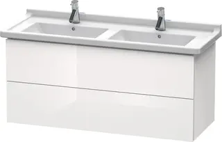 Duravit L-Cube Servantskap m/2 skuffer 1220x408x469 mm, Hvit H&#248;yglans Lakk