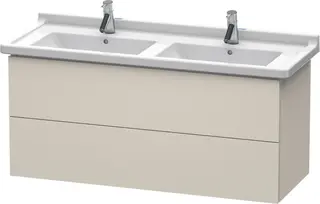 Duravit L-Cube Servantskap m/2 skuffer 1220x408x469 mm, Taupe Matt