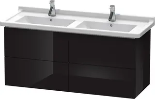 Duravit L-Cube Servantskap m/4 skuffer 1220x558x469 mm, Sort H&#248;yglans