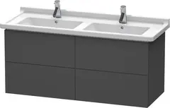 Duravit L-Cube Servantskap m/4 skuffer 1220x558x469 mm, Grafitt Matt