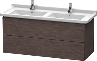 Duravit L-Cube Servantskap m/4 skuffer 1220x558x469 mm, B&#248;rstet M&#248;rk Eik