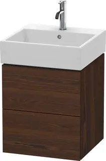 Duravit L-Cube Servantskap m/2 skuffer 484x544x459 mm, B&#248;rstet Valn&#248;tt