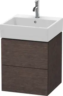 Duravit L-Cube Servantskap m/2 skuffer 484x544x459 mm, B&#248;rstet M&#248;rk Eik