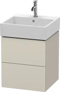 Duravit L-Cube Servantskap m/2 skuffer 484x544x459 mm, Taupe Matt