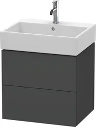 Duravit L-Cube Servantskap m/2 skuffer 484x544x459 mm, Grafitt Matt