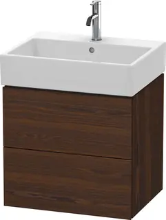 Duravit L-Cube Servantskap m/2 skuffer 484x544x459 mm, B&#248;rstet Valn&#248;tt