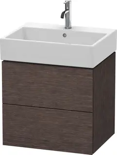 Duravit L-Cube Servantskap m/2 skuffer 484x544x459 mm, B&#248;rstet M&#248;rk Eik