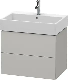 Duravit L-Cube Servantskap m/2 skuffer 684x544x459 mm, Betonggr&#229; Matt