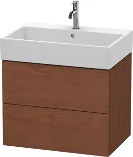 Duravit L-Cube Servantskap m/2 skuffer 684x544x459 mm, Amerikansk Valn&#248;tt