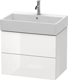 Duravit L-Cube Servantskap m/2 skuffer 684x544x459 mm, Hvit H&#248;yglans