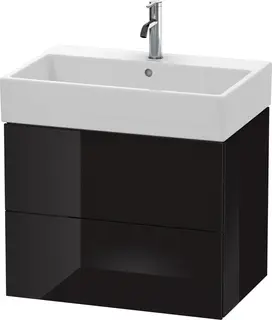 Duravit L-Cube Servantskap m/2 skuffer 684x544x459 mm, Sort H&#248;yglans