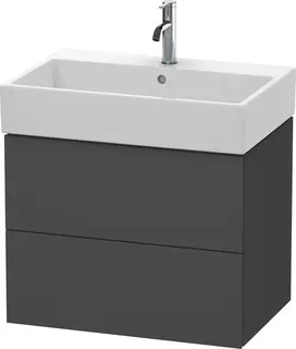 Duravit L-Cube Servantskap m/2 skuffer 684x544x459 mm, Grafitt Matt