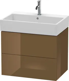 Duravit L-Cube Servantskap m/2 skuffer 684x544x459 mm, Olivenbrun HG