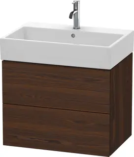 Duravit L-Cube Servantskap m/2 skuffer 684x544x459 mm, B&#248;rstet Valn&#248;tt