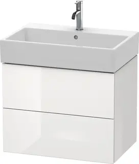 Duravit L-Cube Servantskap m/2 skuffer 684x544x459 mm, Hvit H&#248;yglans Lakk