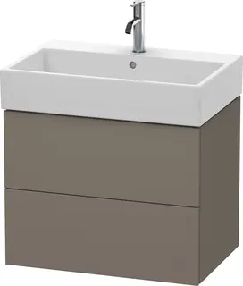 Duravit L-Cube Servantskap m/2 skuffer 684x544x459 mm, Flanellgr&#229; Matt