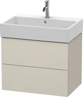 Duravit L-Cube Servantskap m/2 skuffer 684x544x459 mm, Taupe Matt