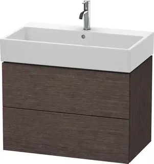 Duravit L-Cube Servantskap m/2 skuffer 784x544x459 mm, B&#248;rstet M&#248;rk Eik