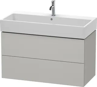 Duravit L-Cube Servantskap m/2 skuffer 984x544x459 mm, Betonggr&#229; Matt