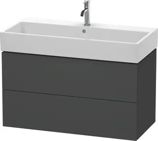 Duravit L-Cube Servantskap m/2 skuffer 984x544x459 mm, Grafitt Matt