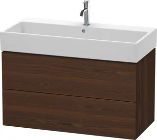 Duravit L-Cube Servantskap m/2 skuffer 984x544x459 mm, B&#248;rstet Valn&#248;tt