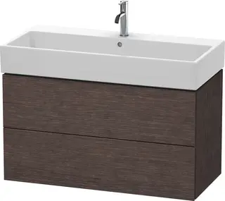 Duravit L-Cube Servantskap m/2 skuffer 984x544x459 mm, B&#248;rstet M&#248;rk Eik