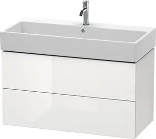 Duravit L-Cube Servantskap m/2 skuffer 984x544x459 mm, Hvit H&#248;yglans Lakk