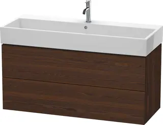 Duravit L-Cube Servantskap m/2 skuffer 1184x544x459 mm, B&#248;rstet Valn&#248;tt