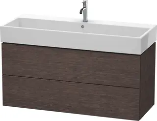 Duravit L-Cube Servantskap m/2 skuffer 1184x544x459 mm, B&#248;rstet M&#248;rk Eik