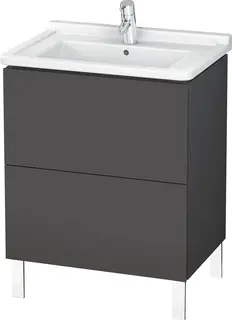 Duravit L-Cube Servantskap m/2 skuffer 1020x704x534 mm, Grafitt Matt