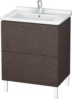 Duravit L-Cube Servantskap m/2 skuffer 1020x704x534 mm, B&#248;rstet M&#248;rk Eik