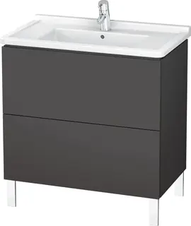 Duravit L-Cube Servantskap m/2 skuffer 820x712x469 mm, Grafitt Matt