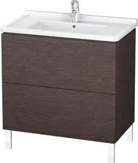 Duravit L-Cube Servantskap m/2 skuffer 820x712x469 mm, B&#248;rstet M&#248;rk Eik