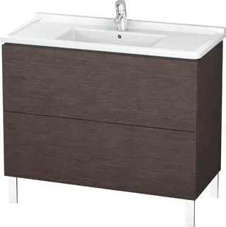 Duravit L-Cube Servantskap m/2 skuffer 1020x712x469 mm, B&#248;rstet M&#248;rk Eik