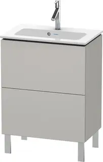 Duravit L-Cube Servantskap m/2 skuffer 620x704x391 mm, Betonggr&#229; Matt