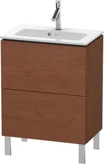 Duravit L-Cube Servantskap m/2 skuffer 620x704x391 mm, Amerikansk Valn&#248;tt