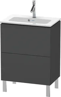 Duravit L-Cube Servantskap m/2 skuffer 620x704x391 mm, Grafitt Matt