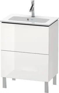 Duravit L-Cube Servantskap m/2 skuffer 620x704x391 mm, Hvit H&#248;yglans Lakk