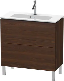 Duravit L-Cube Servantskap m/2 skuffer 820x704x391 mm, B&#248;rstet Valn&#248;tt